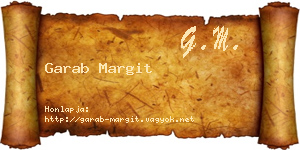 Garab Margit névjegykártya